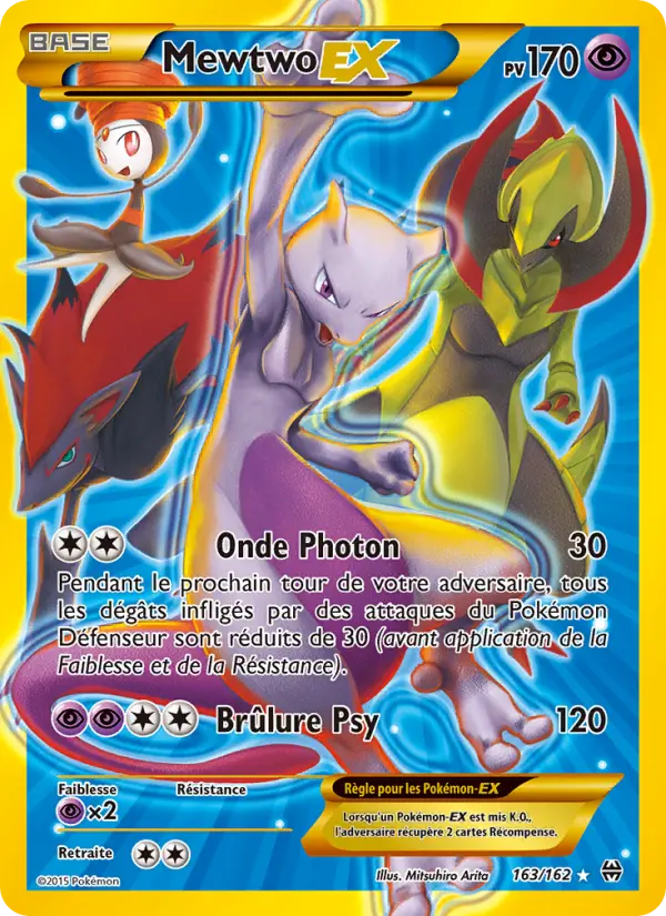 Mewtwo EX – carte Pokémon TCG Magnifique rare n°163