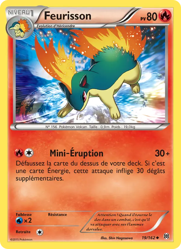 Feurisson – carte Pokémon TCG Peu Commune n°19