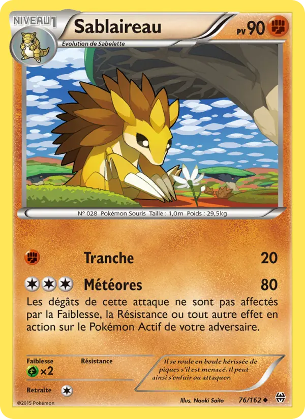 Sablaireau – carte Pokémon TCG Peu Commune n°76
