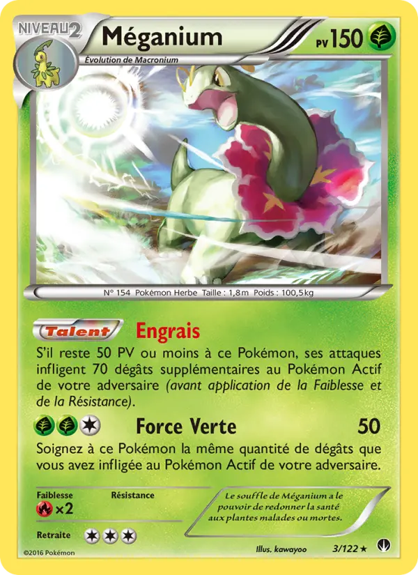 Méganium – carte Pokémon TCG Rare n°3