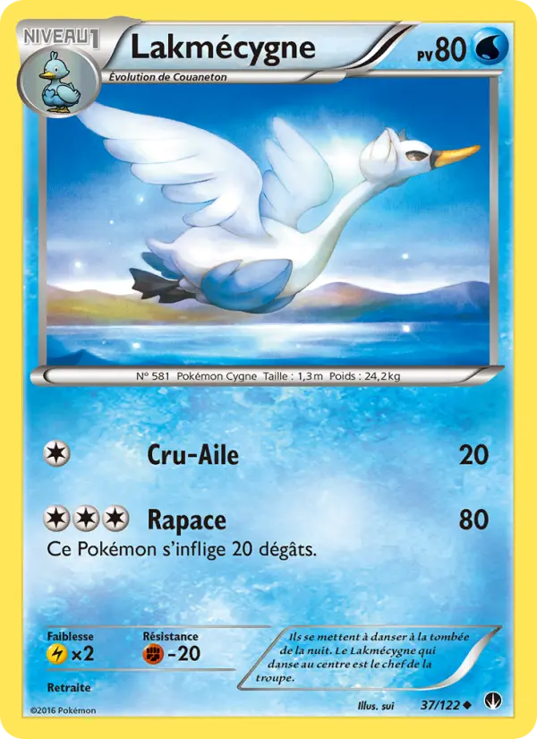 Lakmécygne – carte Pokémon TCG Peu Commune n°37